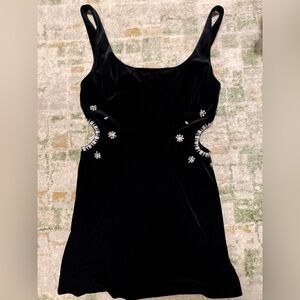 Zara Black Dress with rhinestone Accents